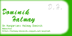 dominik halmay business card